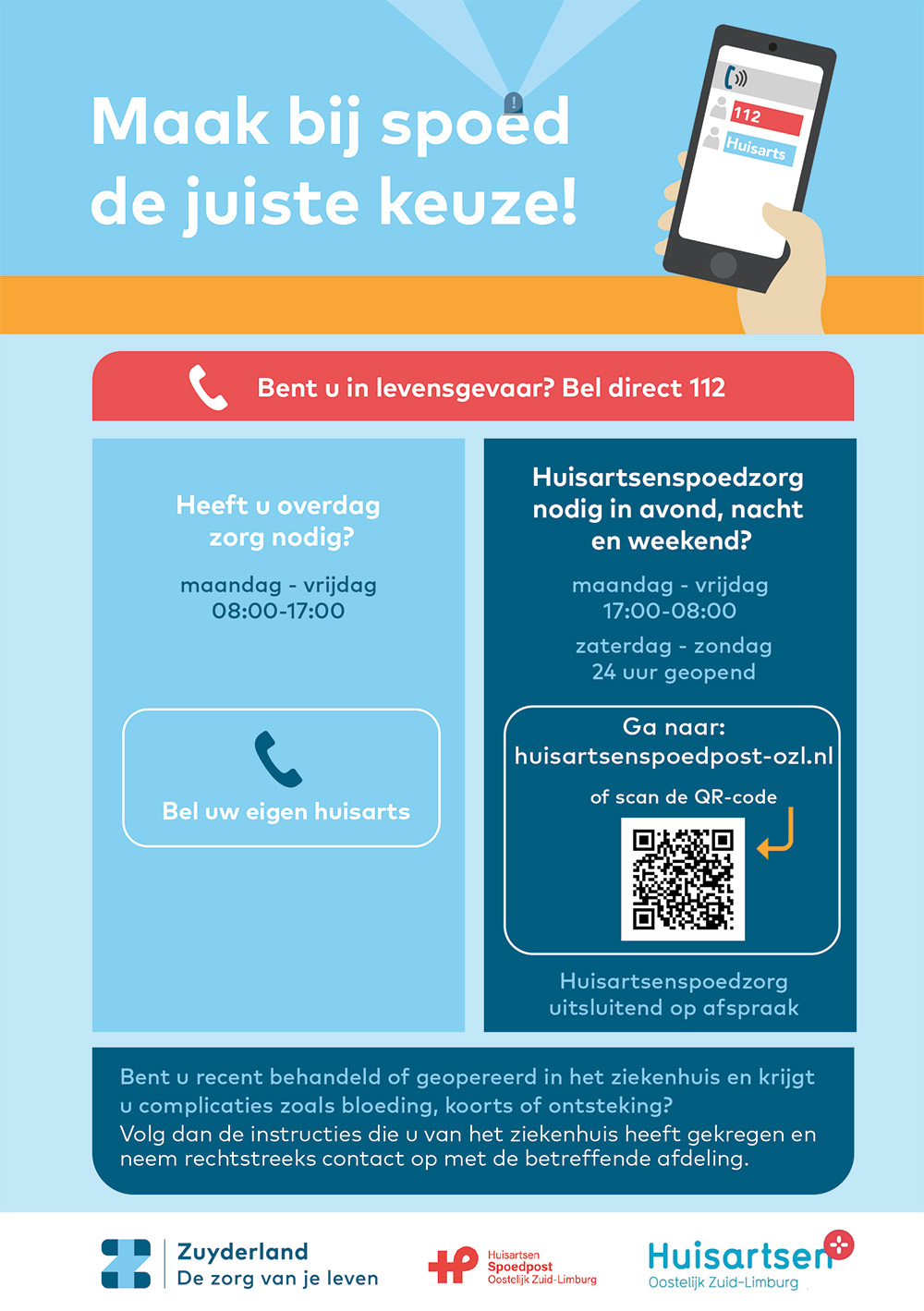 Flyer spoedzorg Zuyderland