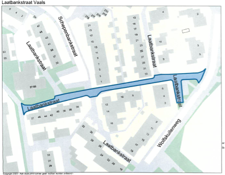 Kaartje werkzaamheden Laatbankstraat