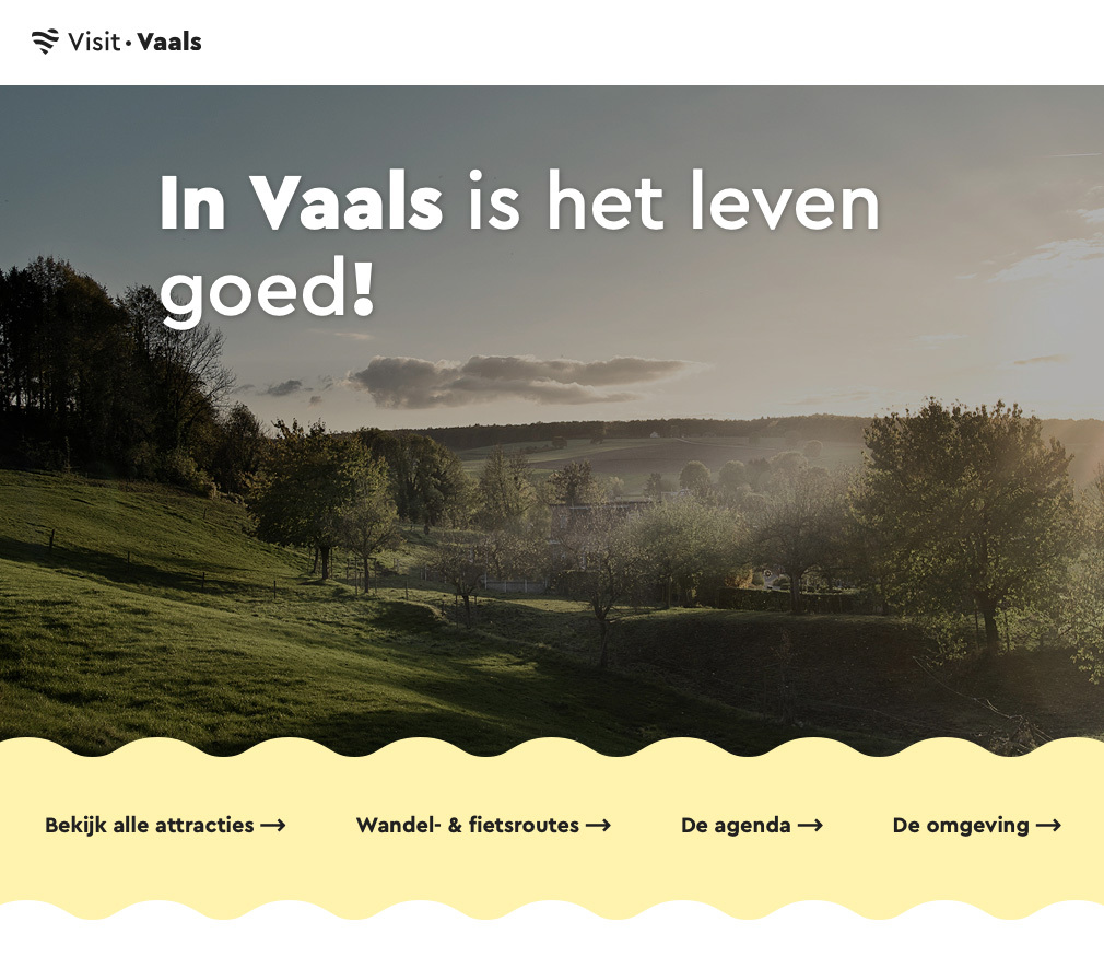 Afbeelding van de Toerisme website gemeente Vaals