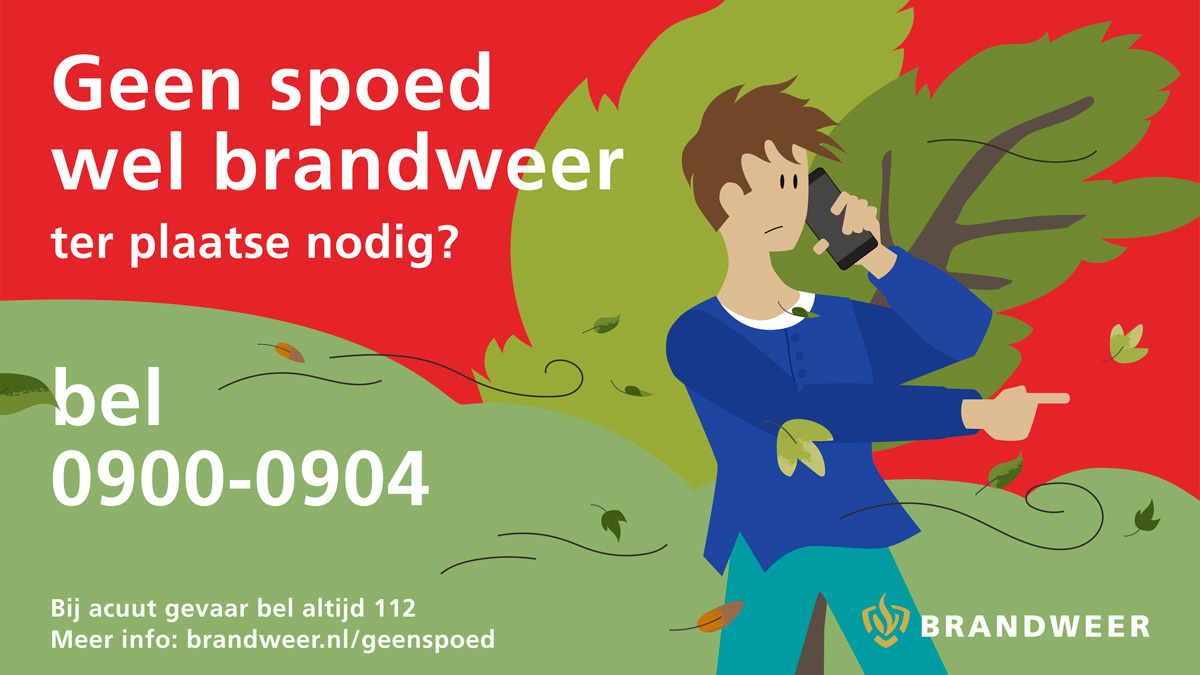 Geen spoed wel brandweer